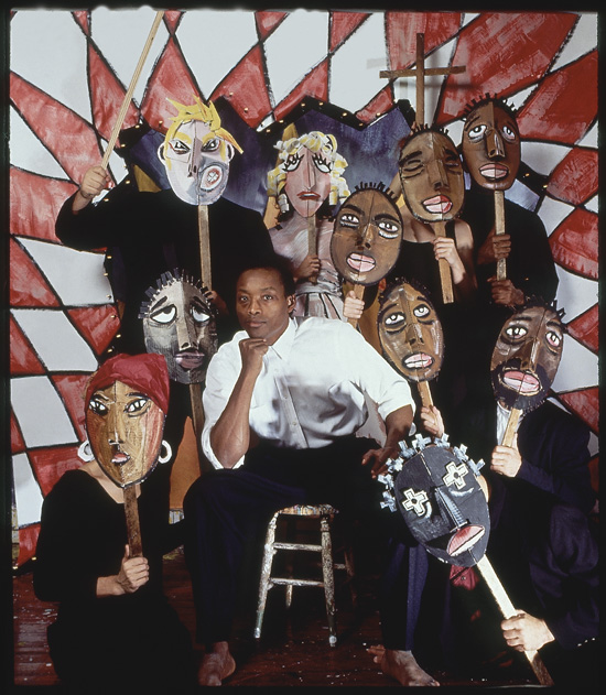 Bill T. Jones (featured) in «Last Supper at Uncle To’s Cabin / The Promised Land», Bill T. Jones / Amie Zane and Company, 1990. Photo: Jeff Day